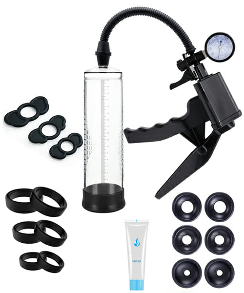 Pull Grip Handle Penis Enlargement Power Pump with Pressure Gauge