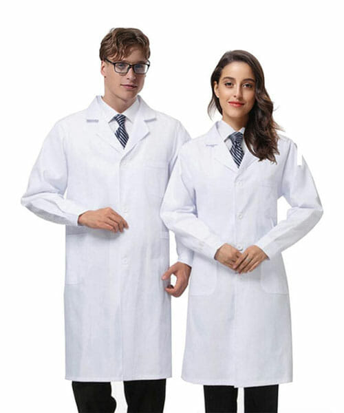 Long Sleeve Lab Coat White Color