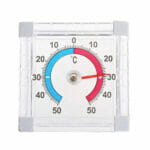 New Arrival Square Plastic Door And Window Thermometer Indoor Outdoor Wall Garden Dial Measuring Thermometer Instrument White